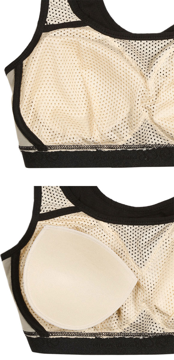 アツギ ATSUGI クリアビューティ アクティブ ストレッチメッシュ スポーツブラ 吸汗速乾 Uバック M L LL