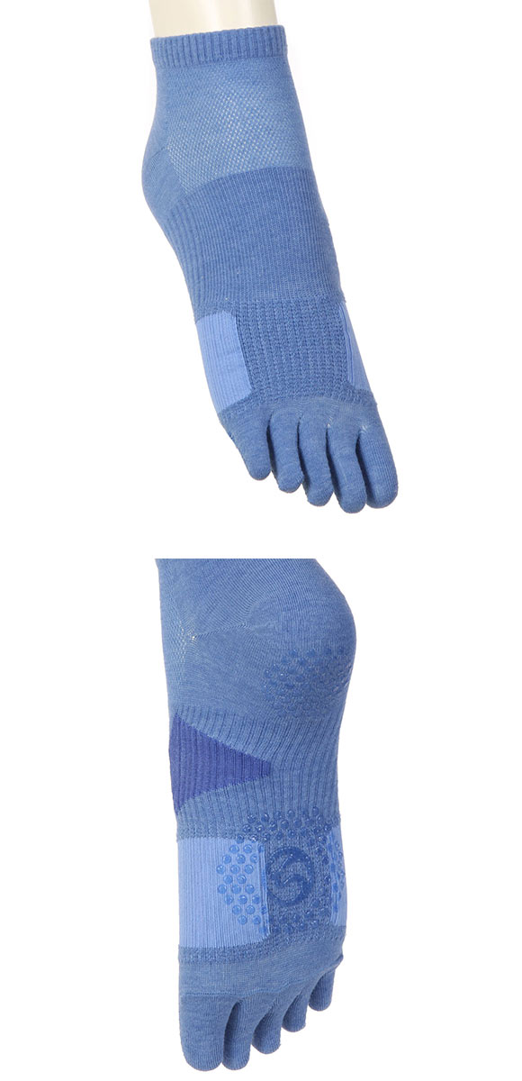 アツギ ATSUGI クリアビューティ アクティブ スニーカー丈 5本指 スポーツソックス すべり止め付き ランニング