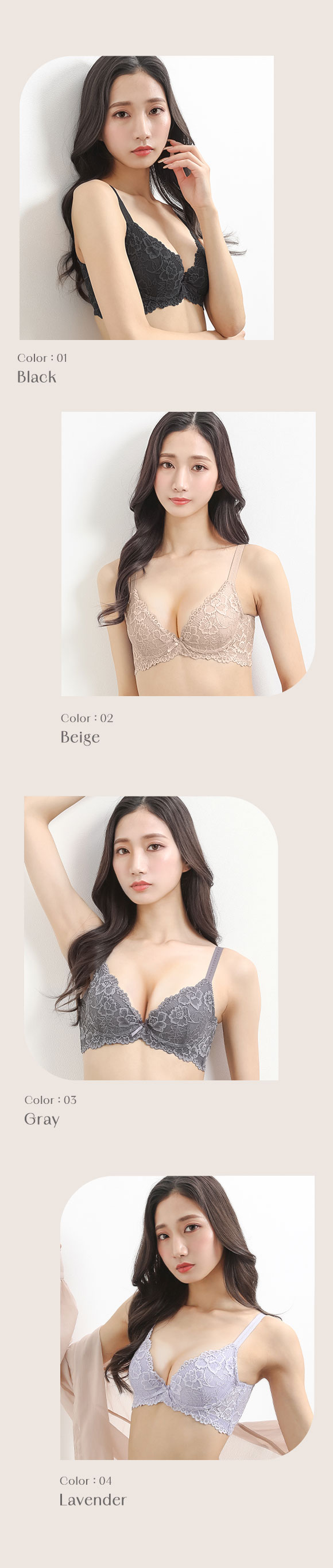 モードマリー Mode Marie 脇肉革命 562002コレクション 3/4カップブラジャー