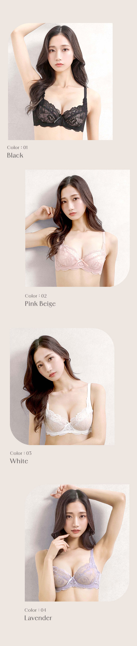 モードマリー Mode Marie 脇肉革命 62408 フローラル コレクション 3/4カップブラジャー AAA