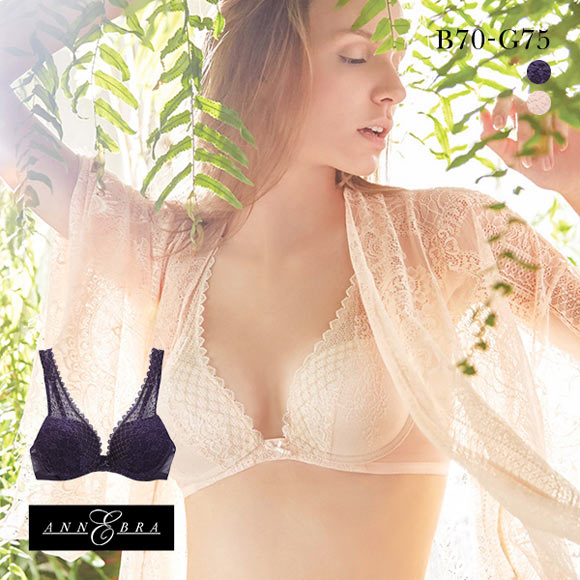 アンブラ ANNEBRA Butterfly BLOOM UP 3/4カップ ブラジャー BCDEFG グラマーサイズ サイズ豊富 谷間 ふっくら 単品