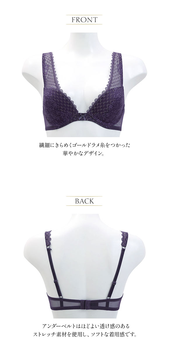 アンブラ ANNEBRA Butterfly BLOOM UP 3/4カップ ブラジャー BCDEFG グラマーサイズ サイズ豊富 谷間 ふっくら 単品