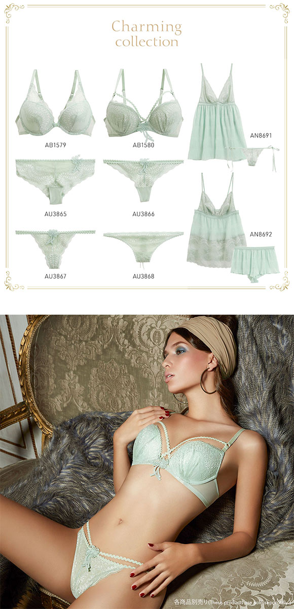 アンブラ ANNEBRA Charming BloomUp クロスコード 3/4カップ ブラジャー BCDEFG  大きいサイズ 単品