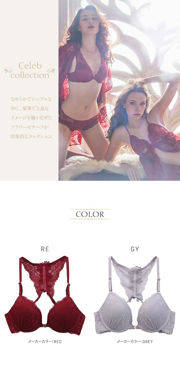アンブラ ANNEBRA Celeb ブラジャー バックレース フロントホック BCDEFG 大きいサイズ 背中見せ 単品