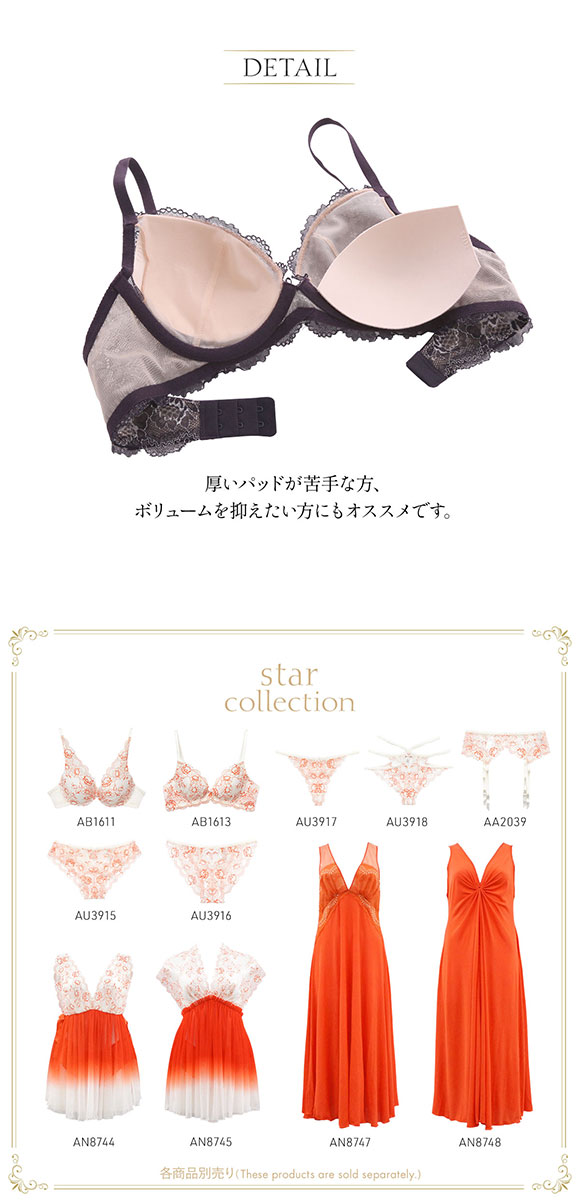 アンブラ ANNEBRA Star レースライト ブラジャー ノンパテッド 単品