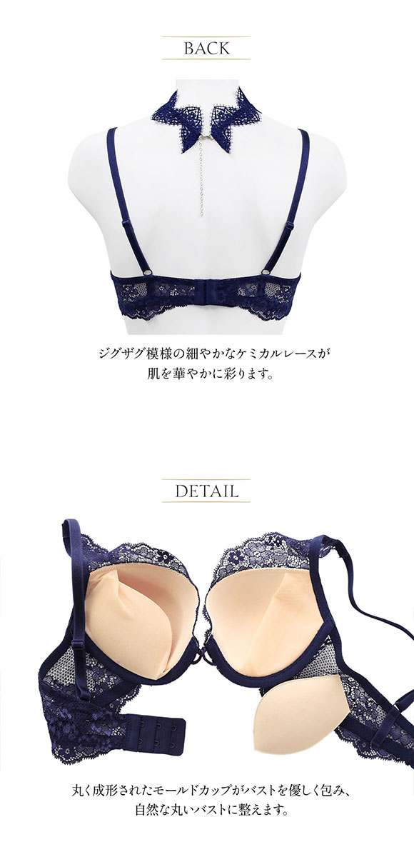 アンブラ ANNEBRA Zigzag2 チョーカー付き デコルテレース モールドカップ ブラジャー 単品