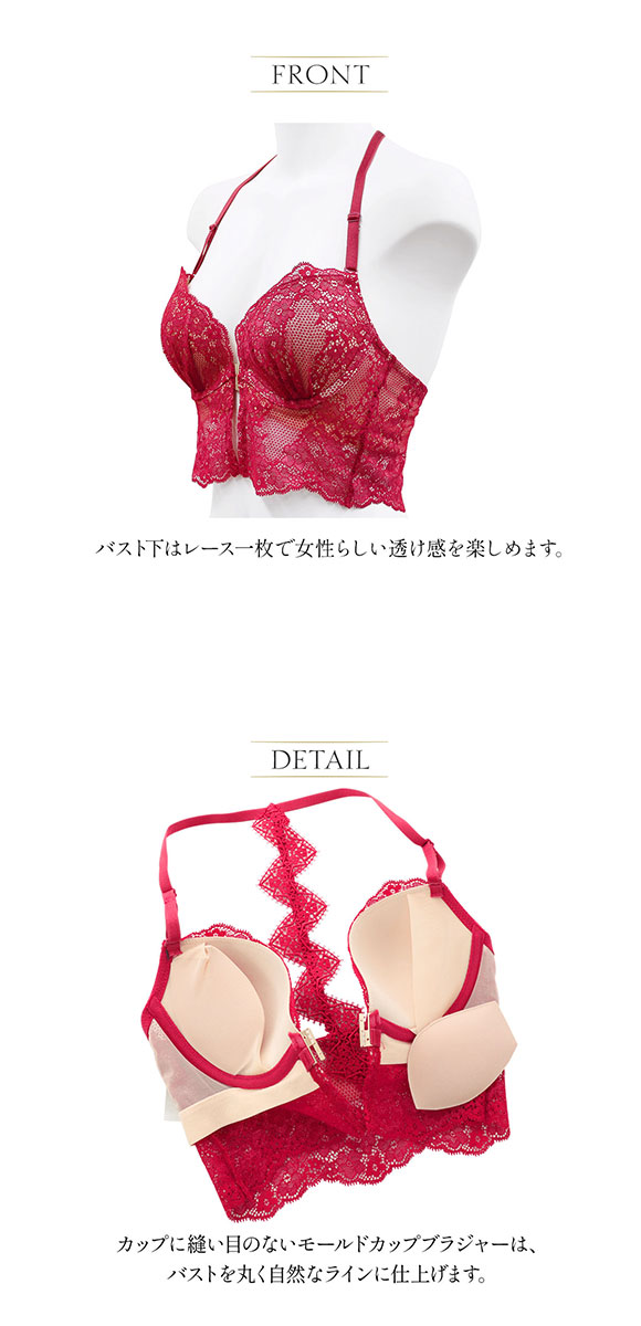 アンブラ ANNEBRA Zigzag2 バックモチーフ ロングライン ブラジャー 2way フロントホック 単品