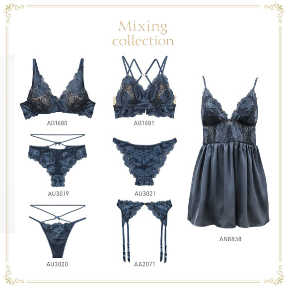 アンブラ ANNEBRA Mixing ノンワイヤー ソフトモールドカップ ブラジャー 総レース 単品