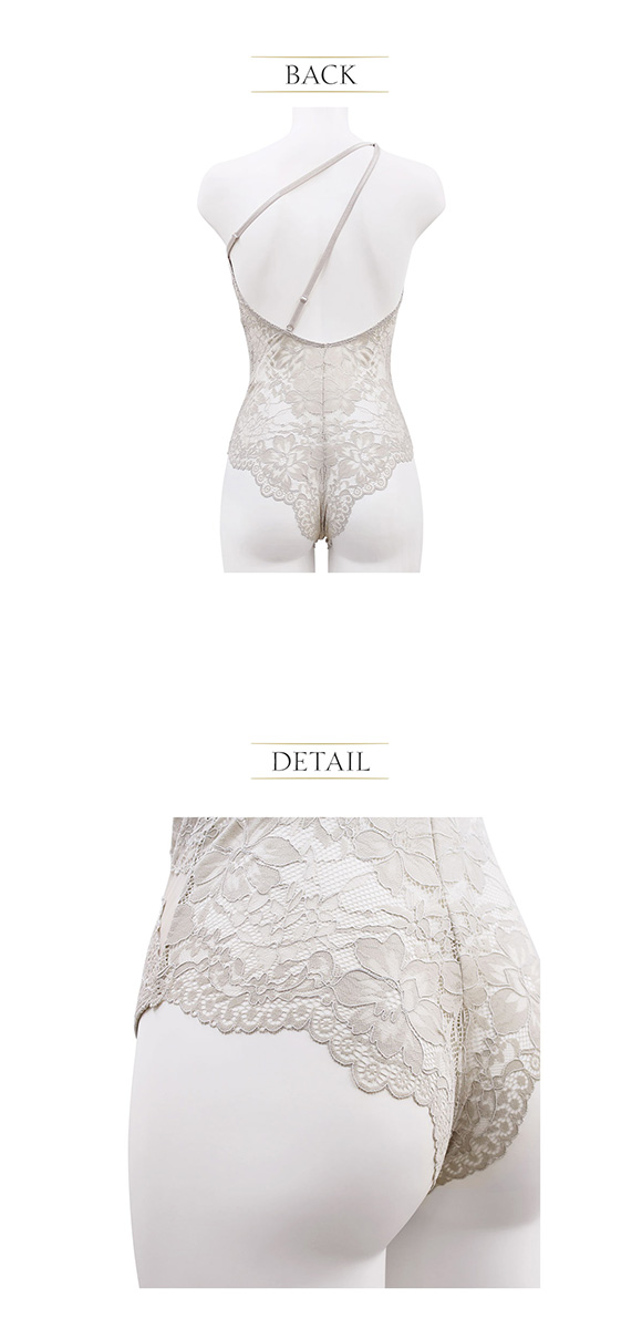 アンブラ ANNEBRA Pleat ワンショルダー ボディスーツ テディ