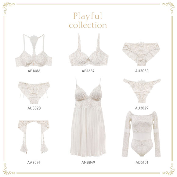 アンブラ ANNEBRA Playful オフショルレースボディスーツ テディ ランジェリー 総レース カップ付き