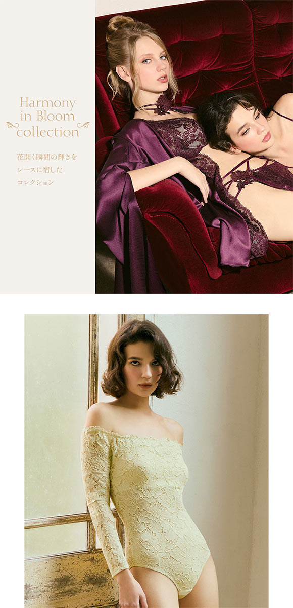 アンブラ Harmony in Bloom チョーカー付き オフショルレースボディスーツ テディ ANNEBRA 送料無料 アンブラ Harmony in Bloom チョーカー付き オフショルレースボディ