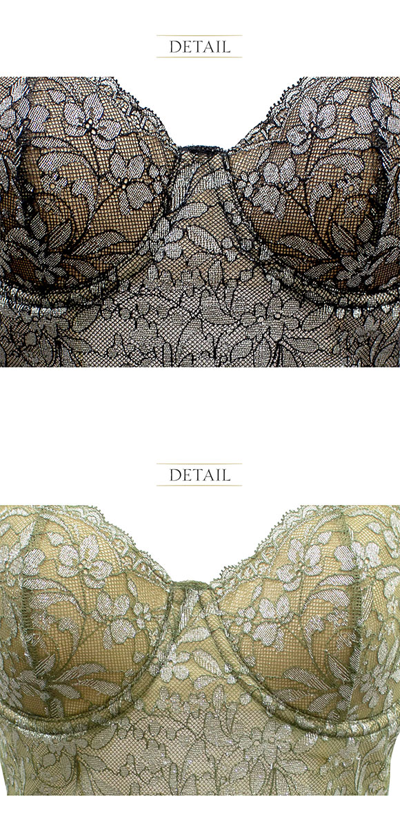 アンブラ Silver Touch レース ボディスーツ レディース テディ ランジェリー セクシー ブラジリアン チーキー ハーフバック ANNEBRA