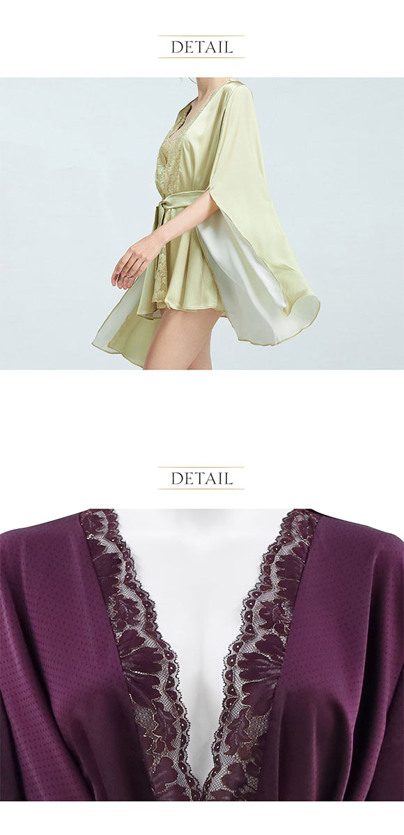 アンブラ Harmony in Bloom レースコンビ スリットスリーブガウン ルームウェア ANNEBRA