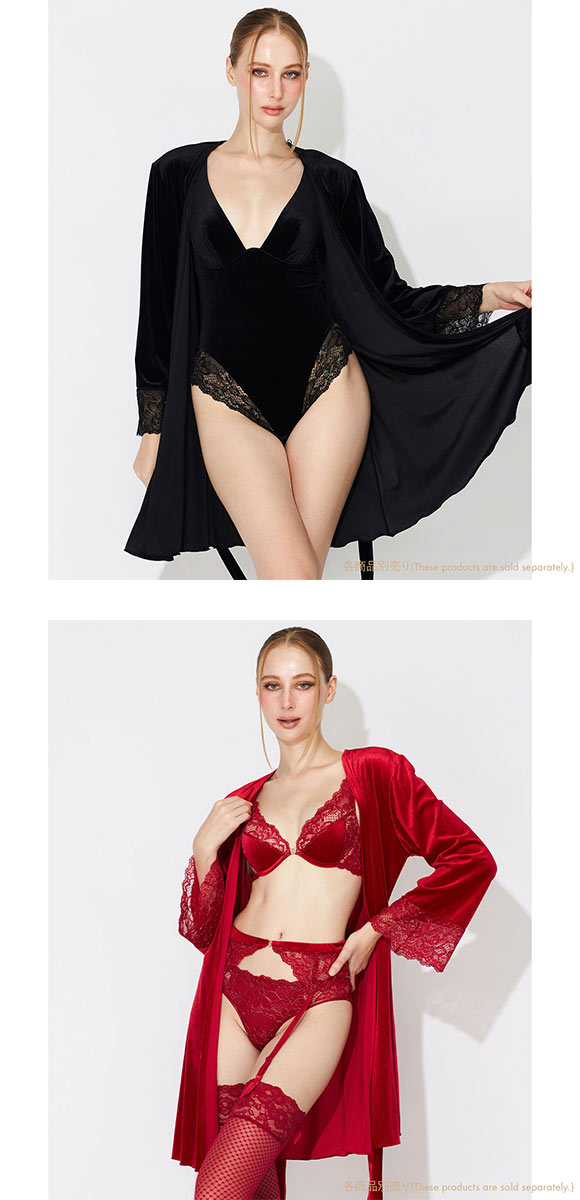 アンブラ Velvet Sin ベロア×レース ガウン レディース セクシー