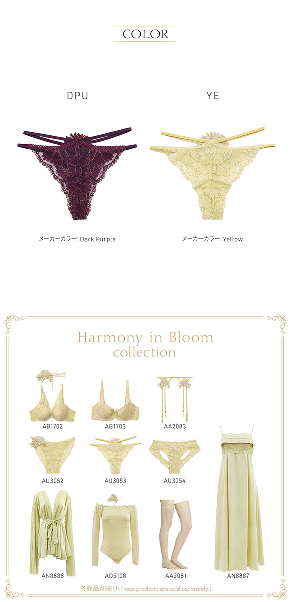 アンブラ Harmony in Bloom モチーフレースデザインソング ANNEBRA Tバック