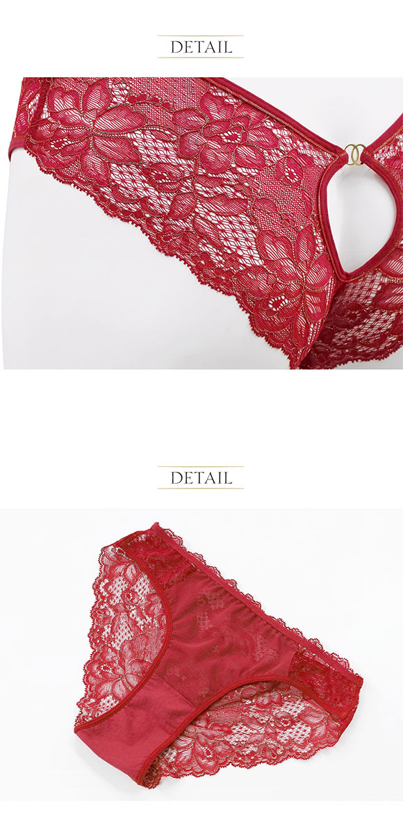 アンブラ Velvet Sin ベロア×レース バックオープン ショーツ