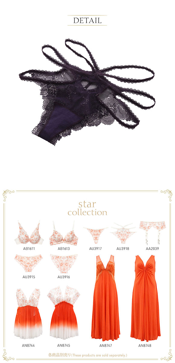 アンブラ ANNEBRA Star デザイン ハイウエスト ショーツ 総レース 単品