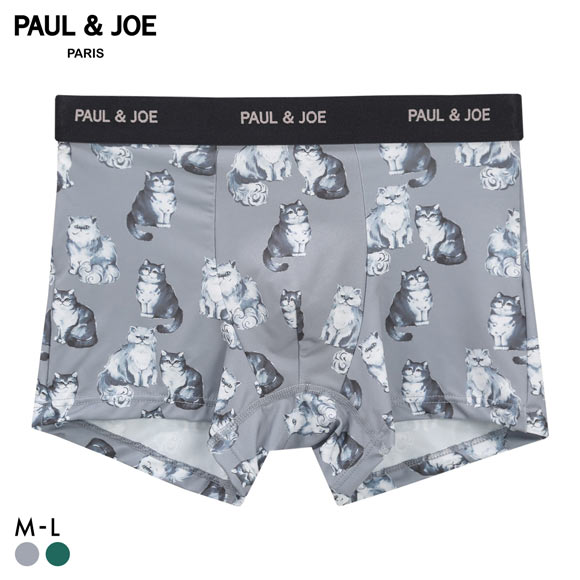 ポール ＆ ジョー PAUL & JOE ネコリピート柄 ボクサーパンツ メンズ 前とじ アンダーウェア