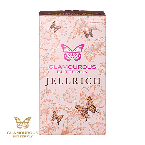 グラマラスバタフライ GLAMOUROUS BUTTERFLY ジェルリッチ コンドーム8個入り 避妊用