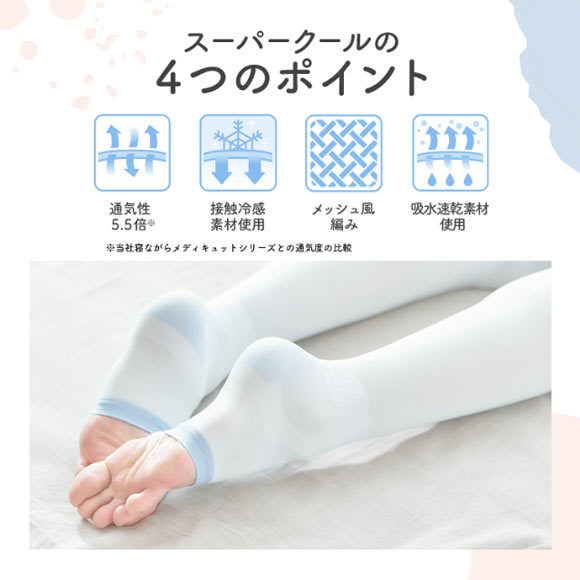 メディキュット MediQttO 寝ながらメディキュット レギンス スパッツ スーパークール 着圧 骨盤ケア 冷感