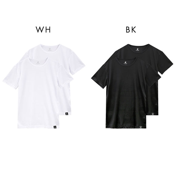 ルコックスポルティフ 裏ハニカムメッシュ クルーネック 半袖 Tシャツ 2枚セット メンズ インナー le coq sportif