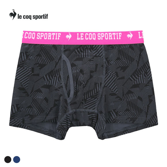 ルコックスポルティフ ライン柄 ボクサーパンツ 大きいサイズ メンズ 前あき le coq sportif ビッグサイズ