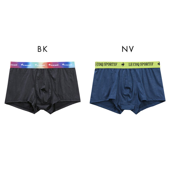 ルコックスポルティフ エンボス柄 ボクサーパンツ メンズ 前とじ le coq sportif 吸汗速乾