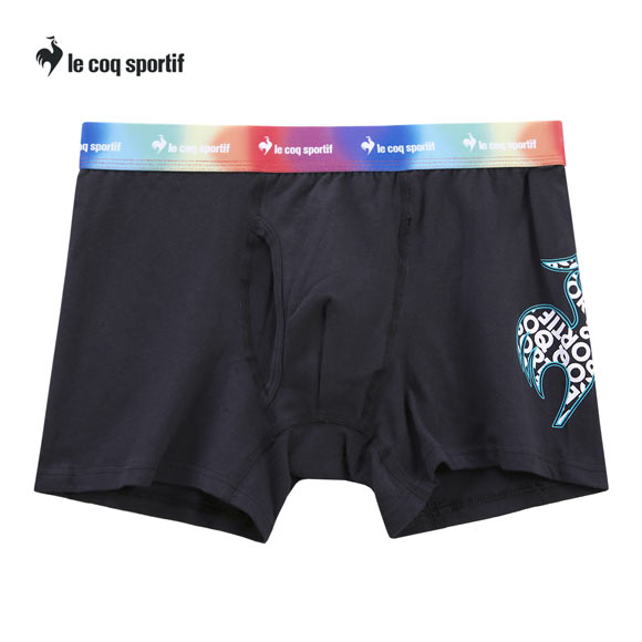 ルコックスポルティフ グラフィックロゴ ボクサーパンツ 大きいサイズ メンズ 前あき le coq sportif 綿混 3L 4L 5L