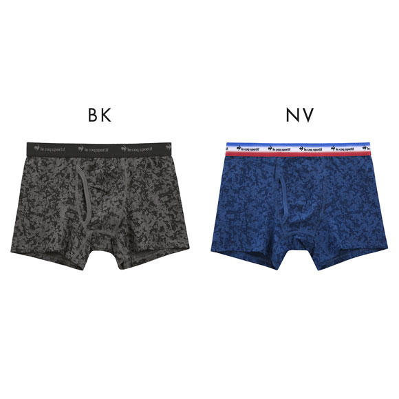 ルコックスポルティフ グランジ柄 ボクサーパンツ メンズ 前あき le coq sportif 綿混