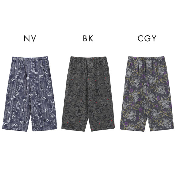 楽兵衛 和素材 楊柳 7分丈 ステテコ メンズ 前開き 大きいサイズ ラクベエ