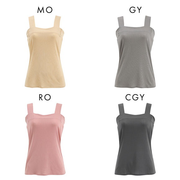 生活の木 チラ見え防止 リブ タンクトップ レディース インナー 大きいサイズ Tree of life