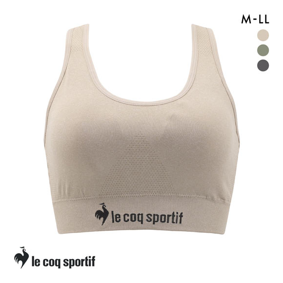 ルコックスポルティフ 成型 シームレス ハーフトップ レディース ブラジャー le coq sportif