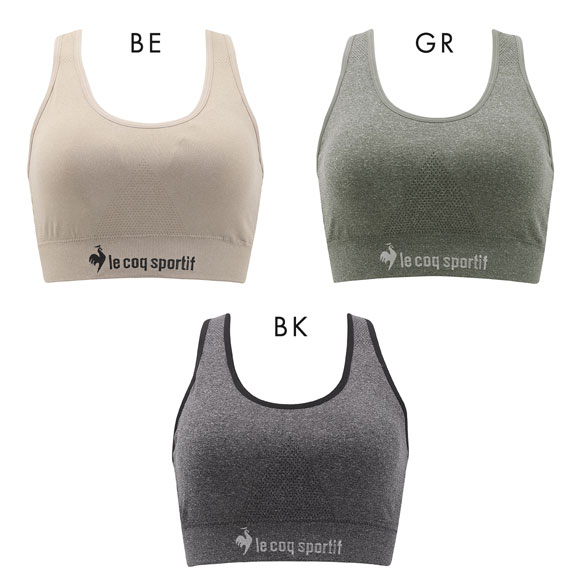 ルコックスポルティフ 成型 シームレス ハーフトップ レディース ブラジャー le coq sportif