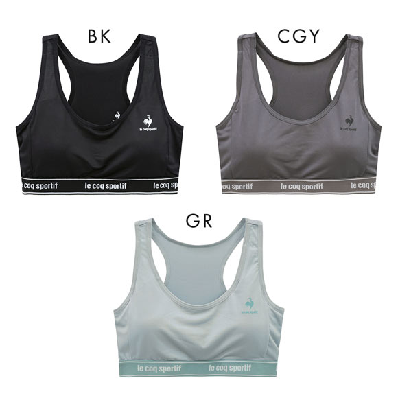ルコックスポルティフ レーサーバック ハーフトップ レディース ノンワイヤー ブラジャー 単品 le coq sportif