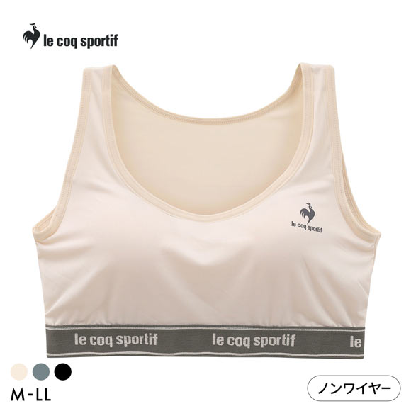 ルコックスポルティフ モールドカップ ノンワイヤー ブラジャー ハーフトップ レディース le coq sportif 吸汗速乾