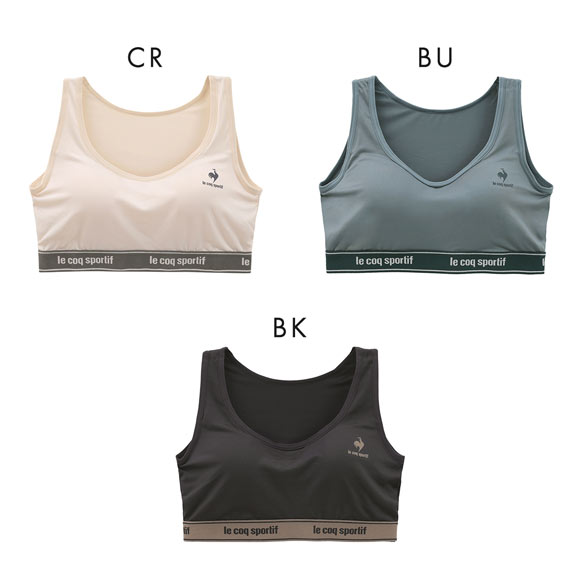 ルコックスポルティフ モールドカップ ノンワイヤー ブラジャー ハーフトップ レディース le coq sportif 吸汗速乾
