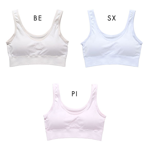 体育deインナーPLUS ジュニア キッズ 成型 ハーフトップ ブラジャー ノンワイヤー スポーツブラ 単品