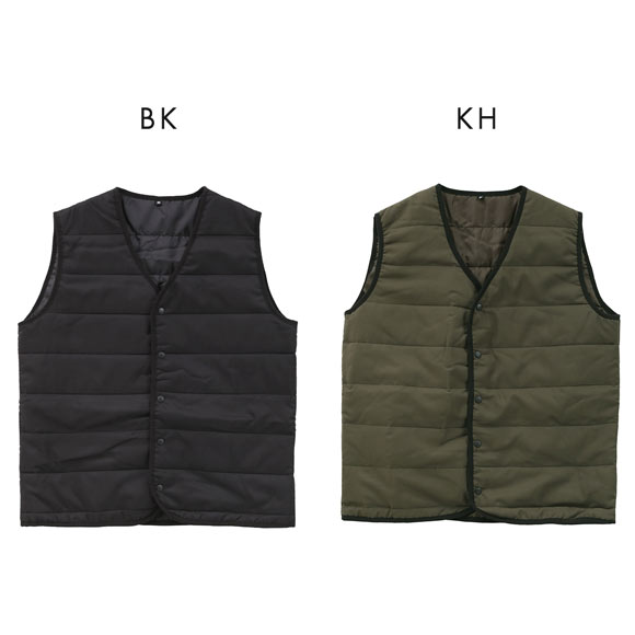 中綿入り Vネック インナーベスト メンズ あったか 重ね着 部屋着 暖かい ベスト 防寒ベスト 秋 冬 作業着 アウトドア 軽量 保湿