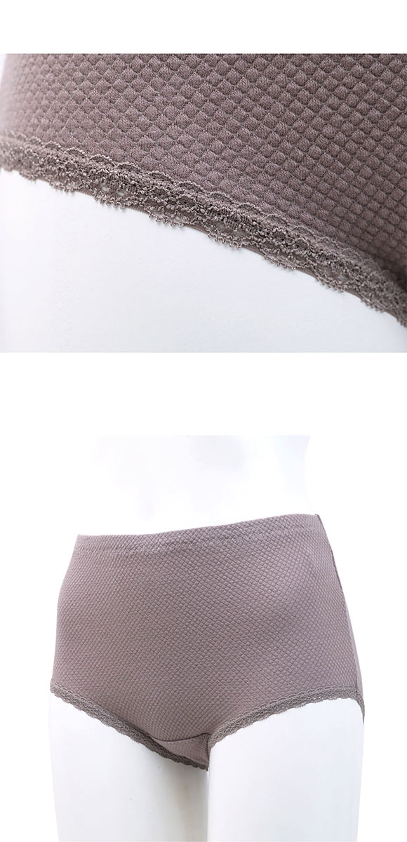 アンフィニ UN-FINI ぐで町子 脱力系パンツ ショーツ 深め ハイウエスト 綿メッシュ ストレッチ M L LL 単品