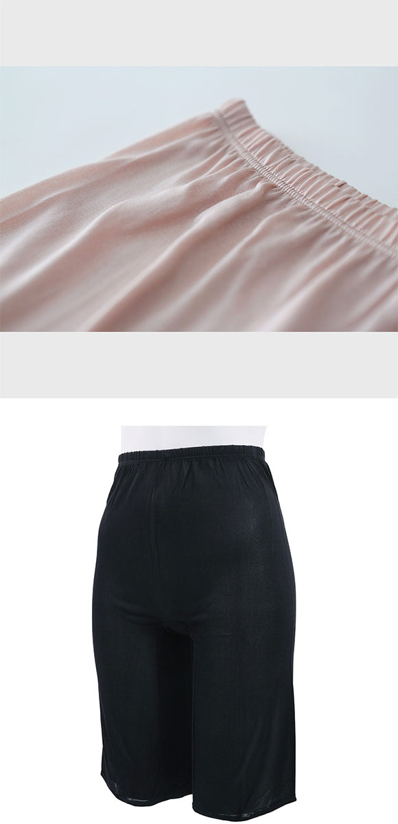 マリーネ MALYNE シルク100％ 5分丈 ボトム キュロットぺチコート タップパンツ 絹 インナー M L LL 天然繊維