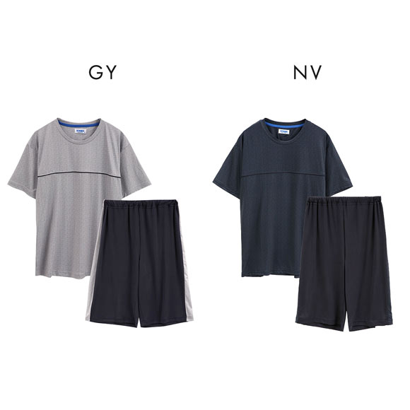 ヒヤロン メンズ パジャマ 上下セット ルームウェア 半袖 紳士 着るヒヤロン