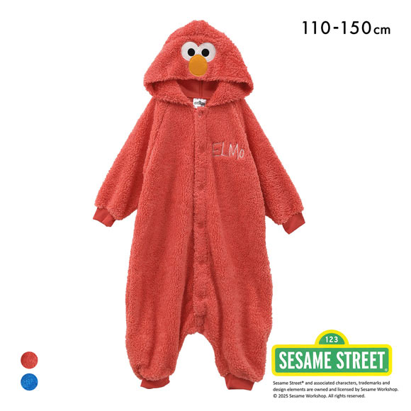 セサミストリート なりきり ルームウェア パジャマ フリース 着ぐるみ