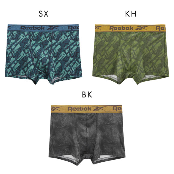 リーボック メンズ プリント ボクサーパンツ 前閉じ プリント M L Reebok