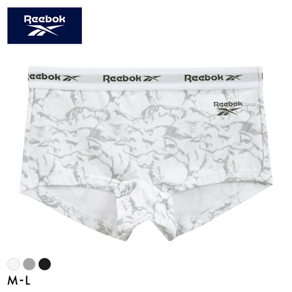 リーボック レディース ロゴテープ ボクサーショーツ ボーイレングス スポーツショーツ DRY UPF50+ ML Reebok LADYS