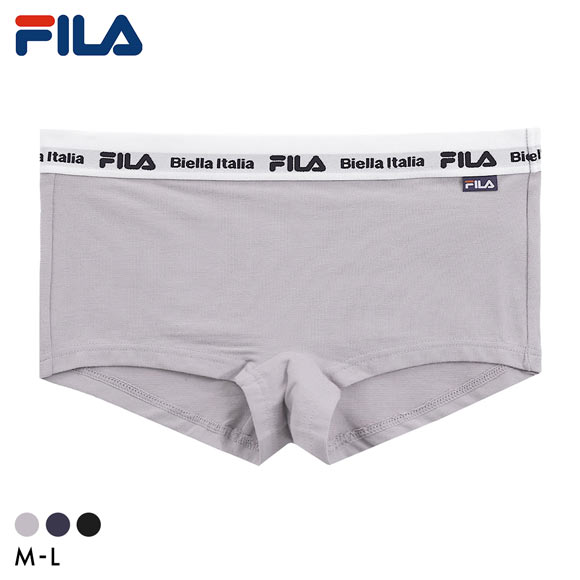 FILA メッシュ ホワイトショーツ2026春夏Ｌサイズ フィラ FILA レディース ロゴ ボクサーショーツ スポーツショーツ