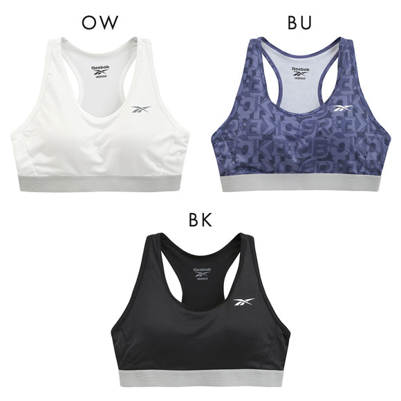 リーボック レディース ハーフトップ ノンワイヤー スポーツブラ DRY UPF50+ バッククロス ML Reebok LADYS