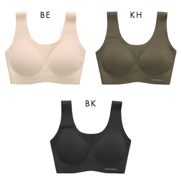 セシルデイズ CECILE DAYS レディース ハーフトップ ブラジャー スポーツブラ インナー ノンワイヤー フリーカット ML 婦人