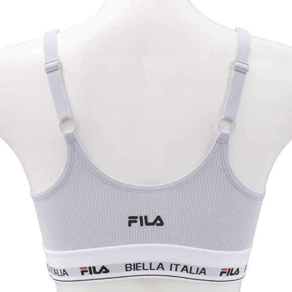 フィラ ブラジャー スポーツブラ リブ カップ付き ノンワイヤー ワイヤレスブラ スポーツ 吸汗速乾 M L レディース インナー 下着 FILA
