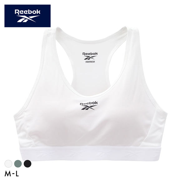 リーボック ハーフトップ カップ付き スポーツブラ ノンワイヤー ドライ UVカット UPF50＋ M L レディース インナー 下着 Reebok
