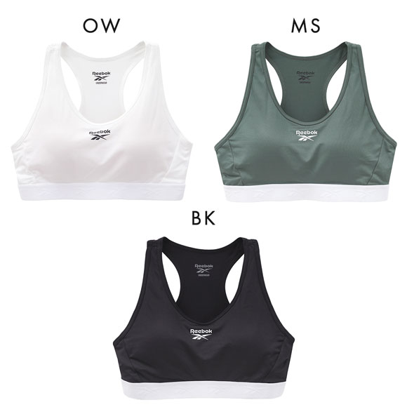 リーボック ハーフトップ カップ付き スポーツブラ ノンワイヤー ドライ UVカット UPF50＋ M L レディース インナー 下着 Reebok
